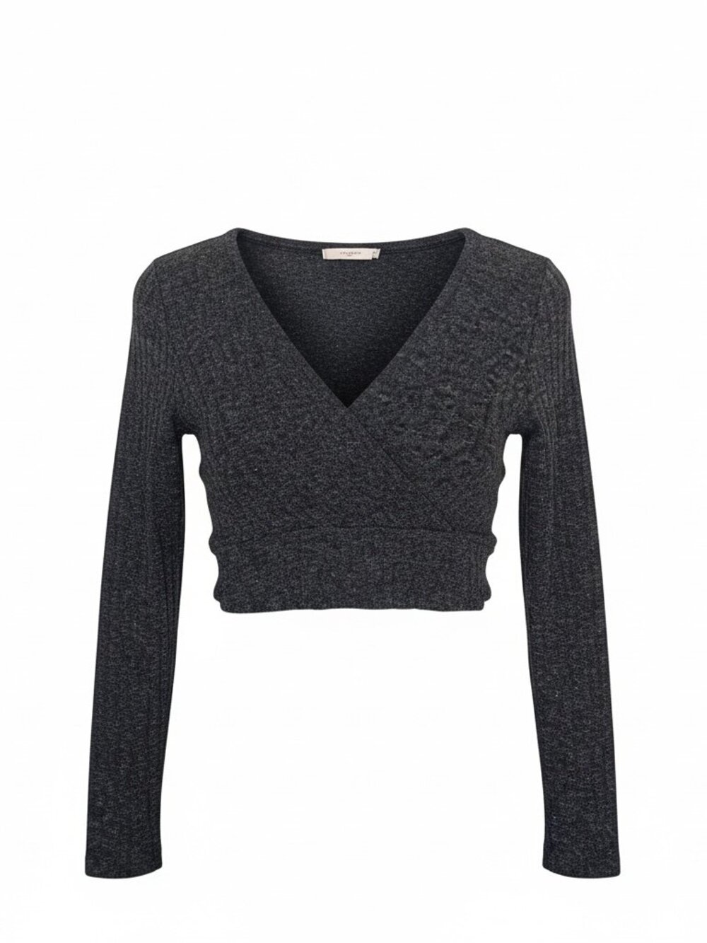 Gray Knit Crop Top